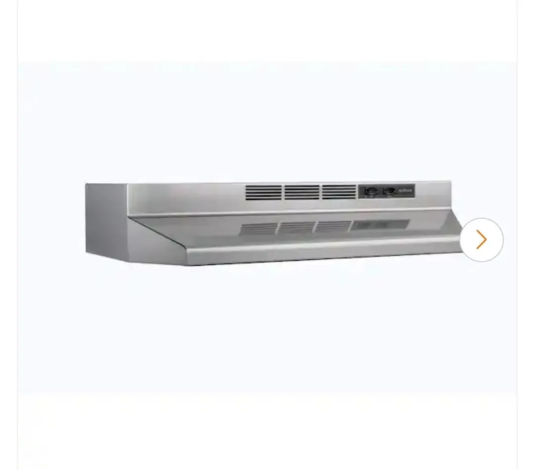 *** It is missing the grille*** Broan-NuTone RL6200 Series 30-Inch Ductless Under-Cabinet Range Hood, Stainless Steel Finish - image 1