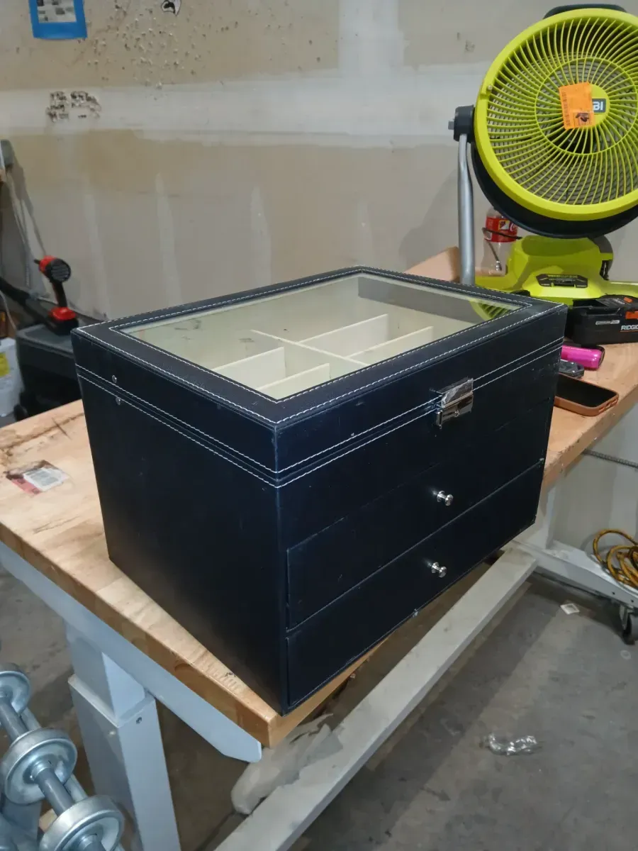 YIYIBYUS 24-Piece Black High PU Leather and Medium Density Fiberboard Large Eyeglass Sunglasses Glasses Display Case - image 4