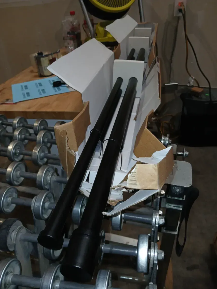 72-144 in. and 36-72 in. Telescoping 1 in Double Rod Kit in Matte Black with Elevated Cap Combo (2 Piece) - image 4