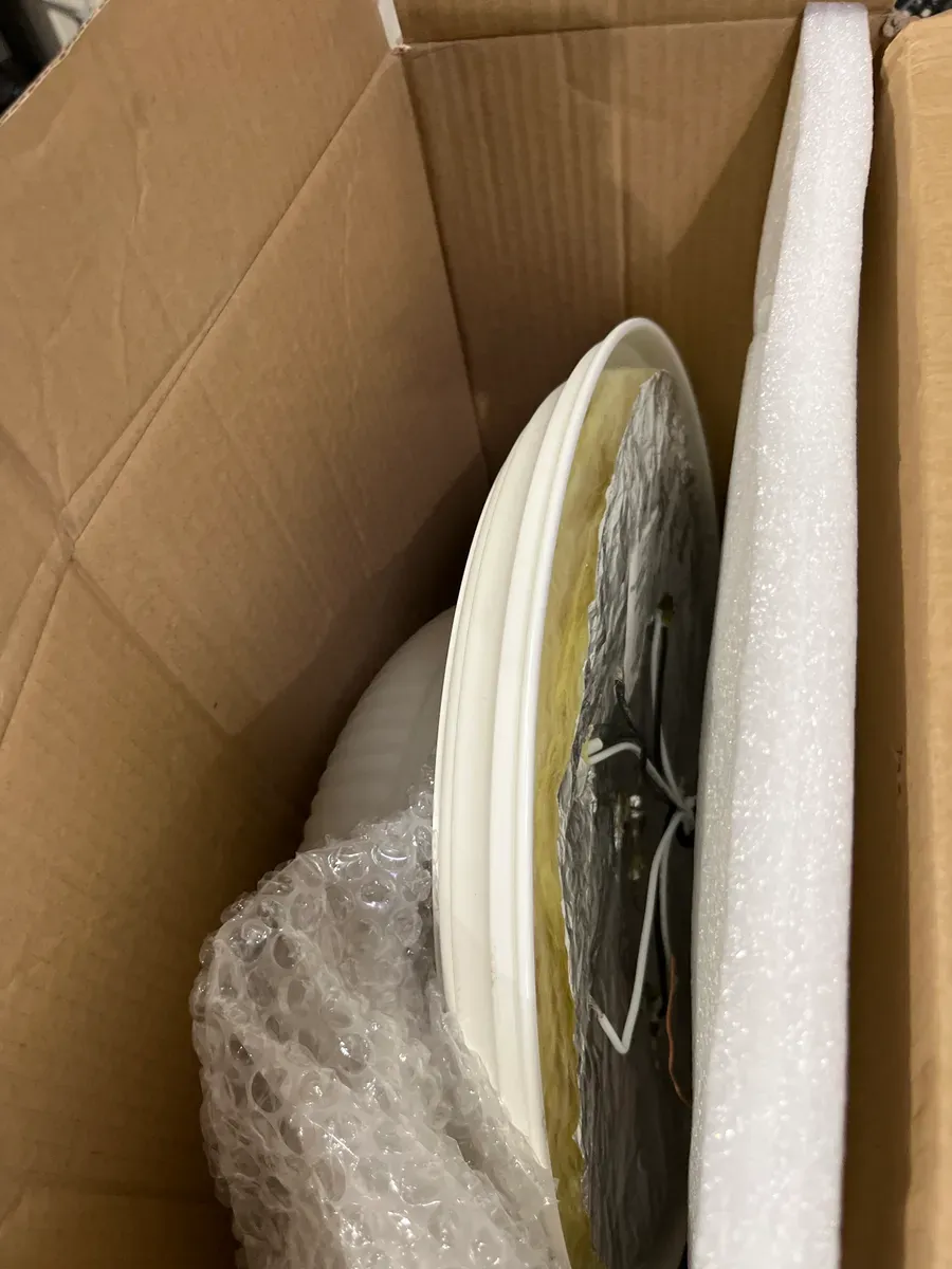 15.38 in. 3-Light White Flush Mount Ceiling Light Fixture with Frosted Swirl Glass Shade - image 4