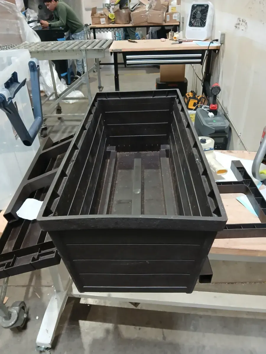 Brown Plastic Elevated Raised Garden Bed with Shelf (11.1 in. L x 32.3 in. W x 14.3 in. H) - image 2