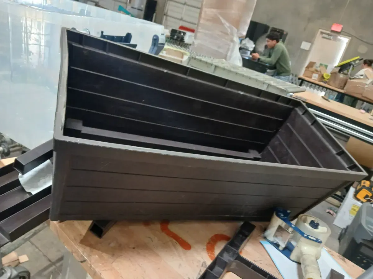 Brown Plastic Elevated Raised Garden Bed with Shelf (11.1 in. L x 32.3 in. W x 14.3 in. H) - image 3