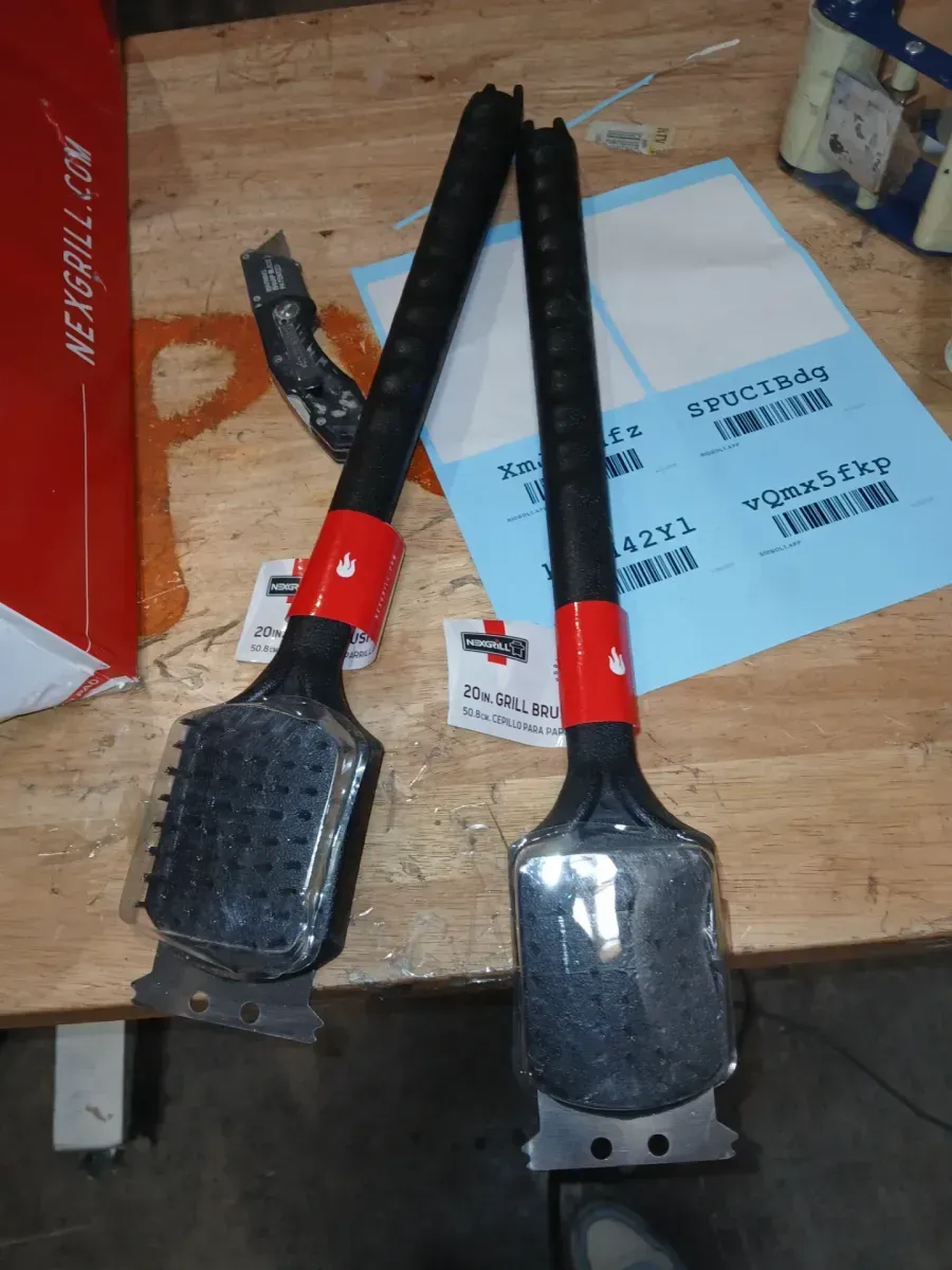 *** Pack of 2 *** Grill Boss Long Handle CSA Certified Grill Brush - image 1