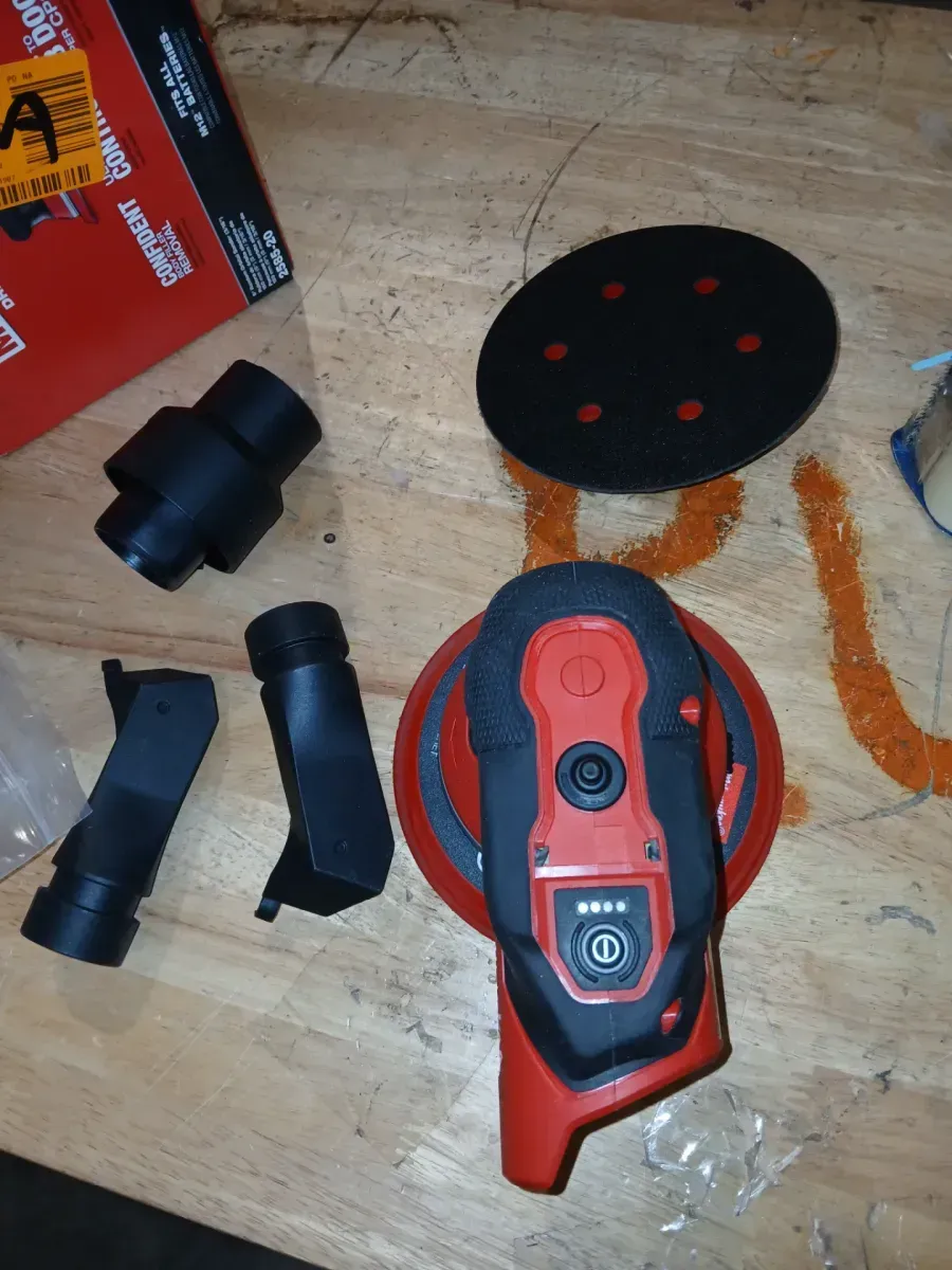 ***Broken button, but functional*** M12 FUEL 12V Lithium-Ion Brushless Cordless 6 in. Random Orbital Sander (3/16 in. Orbit) Tool-Only - image 2