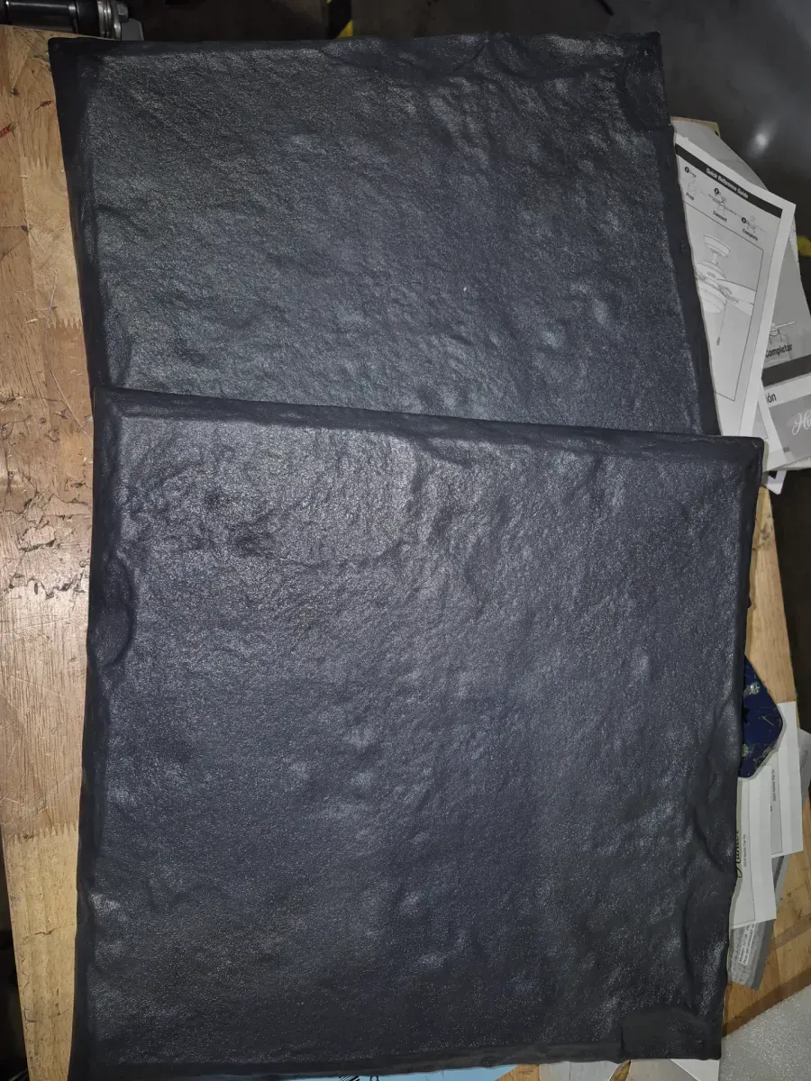 8Pcs Garden Stepping Stones, 15.5 x 15.5 in., Decorative with Stakes, Weather-Resistant Pavers, Outdoor Walkway, Grey - image 3