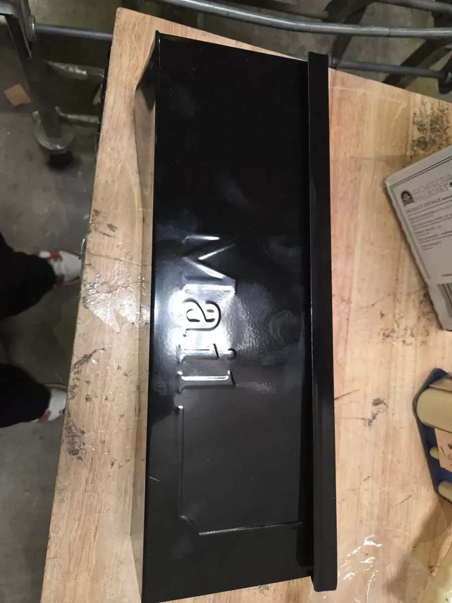 Townhouse Black, Small, Galvanized Steel, Horizontal, Wall Mount Mailbox - image 2