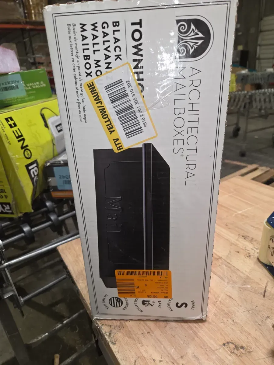 Townhouse Black, Small, Galvanized Steel, Horizontal, Wall Mount Mailbox - image 6