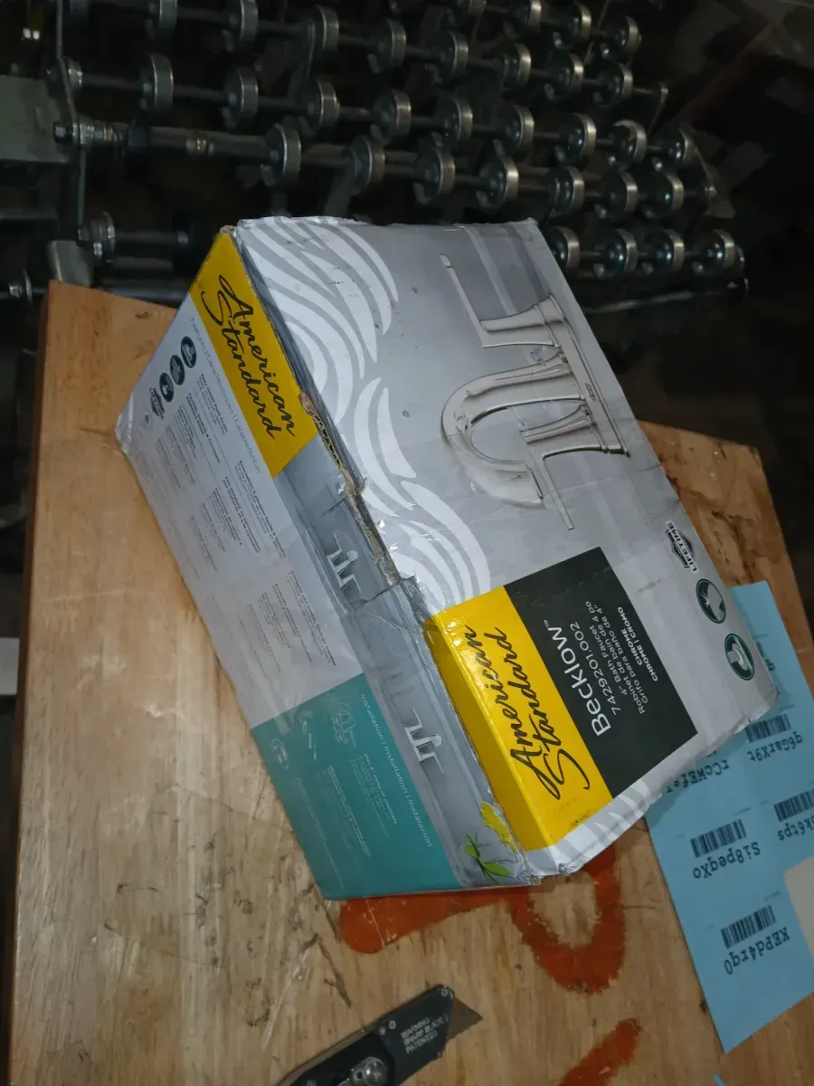 Becklow 4 in. Centerset Double Handle Bathroom Faucet with Drain Kit Included in Polished Chrome  - image 4