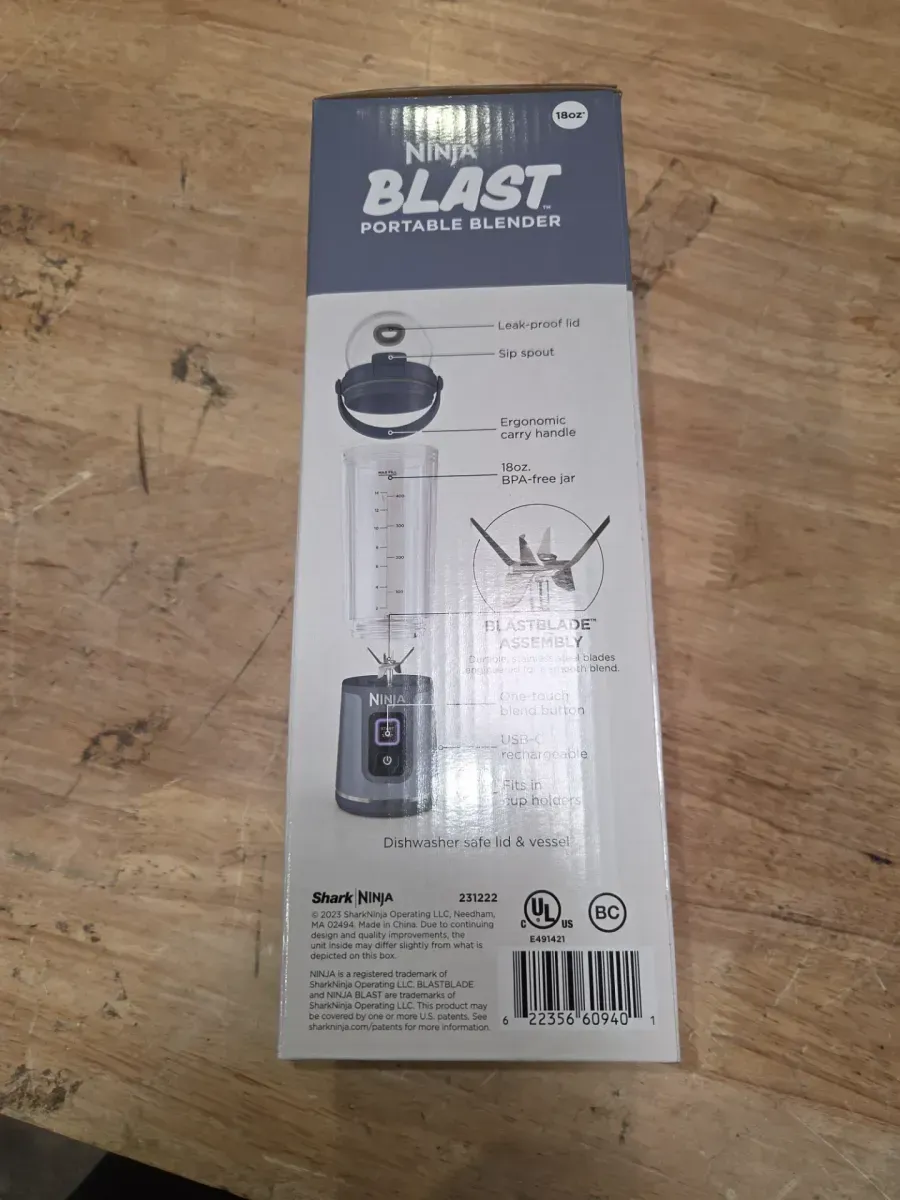 Blast 18 Oz. Single Speed Denim Blue Portable Blender - image 5