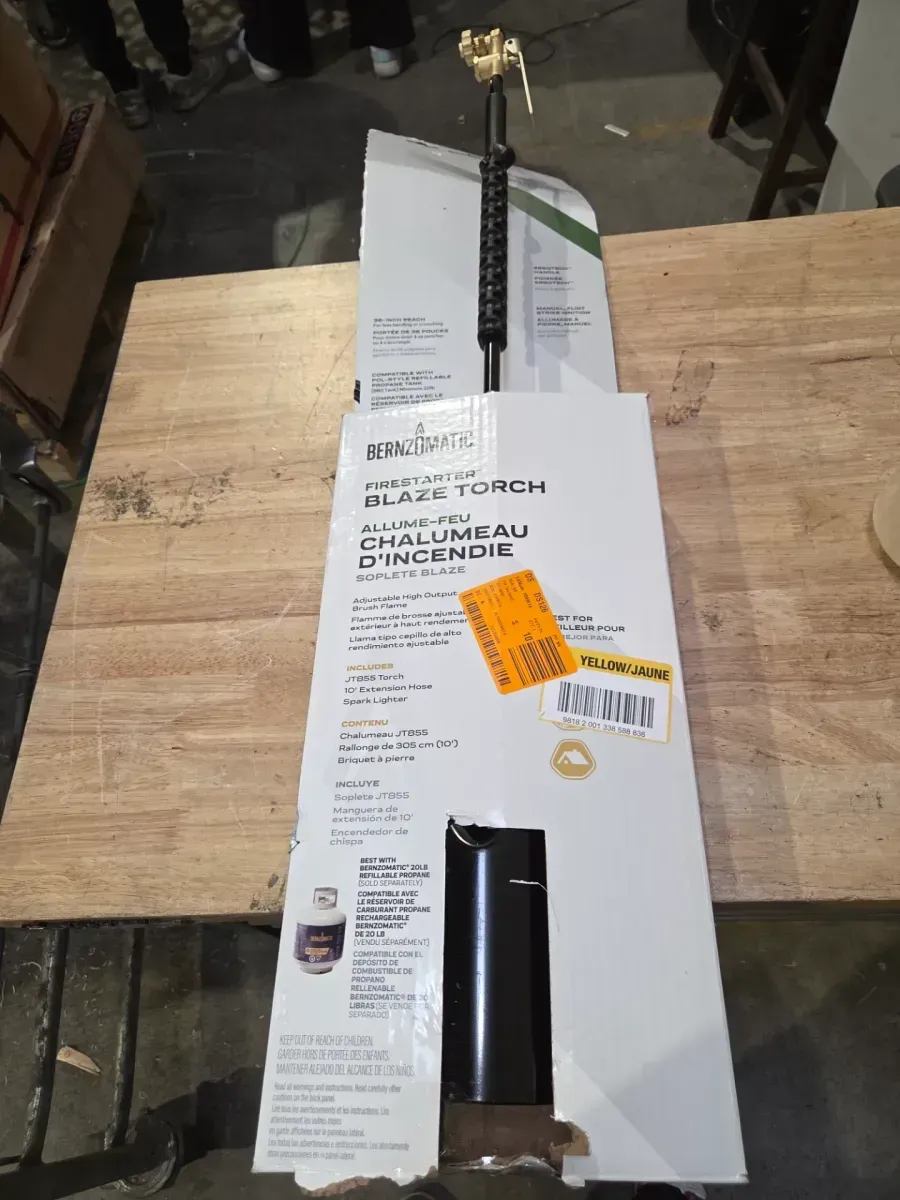 Firestarter Blaze Torch with Adjustable Wide Brush Flame and Spark Lighter and 20 lbs. Empty Propane Tank Combo - image 5