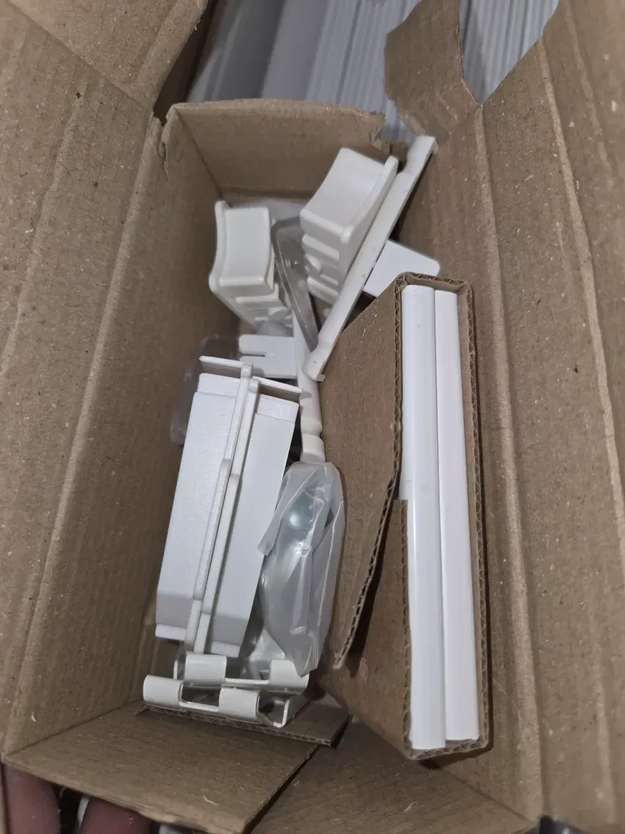 White Cordless Faux Wood Blinds for Windows with 2 in. Slats - 32 in. W x 64 in. L (Actual Size 31.5 in. W x 64 in. L) - image 3