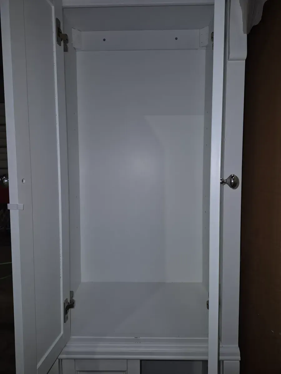 Naples 24 in. W x 17 in. D x 74 in. H White Freestanding Linen Cabinet - image 5