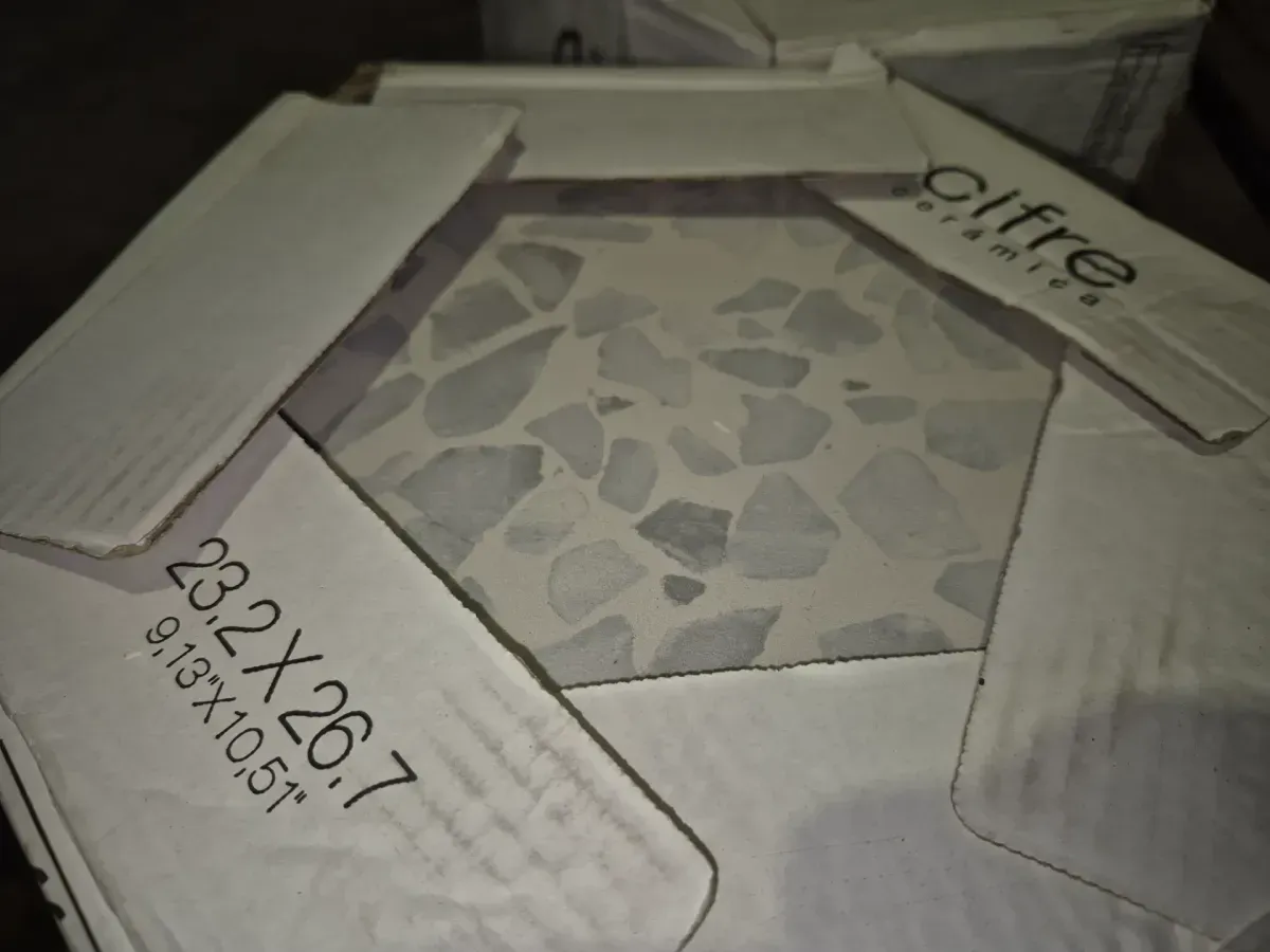 (Pallet of 6 cases )(48.42sq.ft.)Fusion Hex Gray Terrazzo 9.13 in. x 10.51 in. Matte Porcelain Floor and Wall Tile (8.07 sq.ft. / Case) - image 2