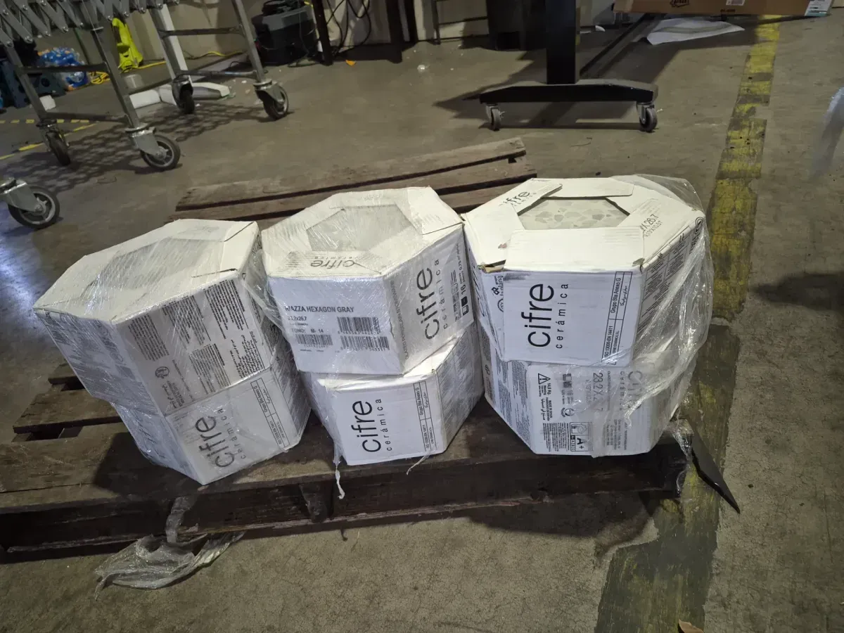 (Pallet of 6 cases )(48.42sq.ft.)Fusion Hex Gray Terrazzo 9.13 in. x 10.51 in. Matte Porcelain Floor and Wall Tile (8.07 sq.ft. / Case) - image 3