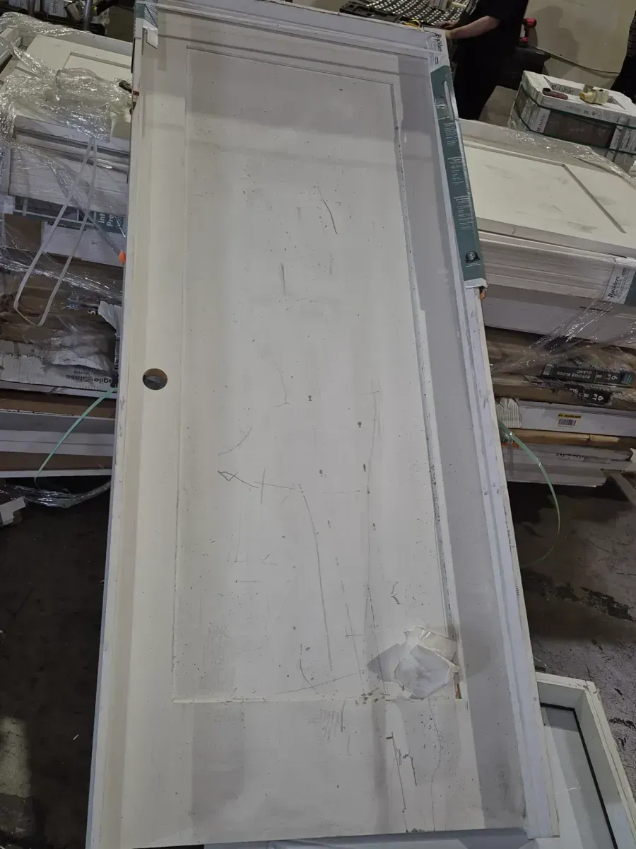 36 in. x 80 in. Shaker 1-Panel Primed Solid Hybrid Core MDF Right-Hand Single Prehung Interior Door - image 2