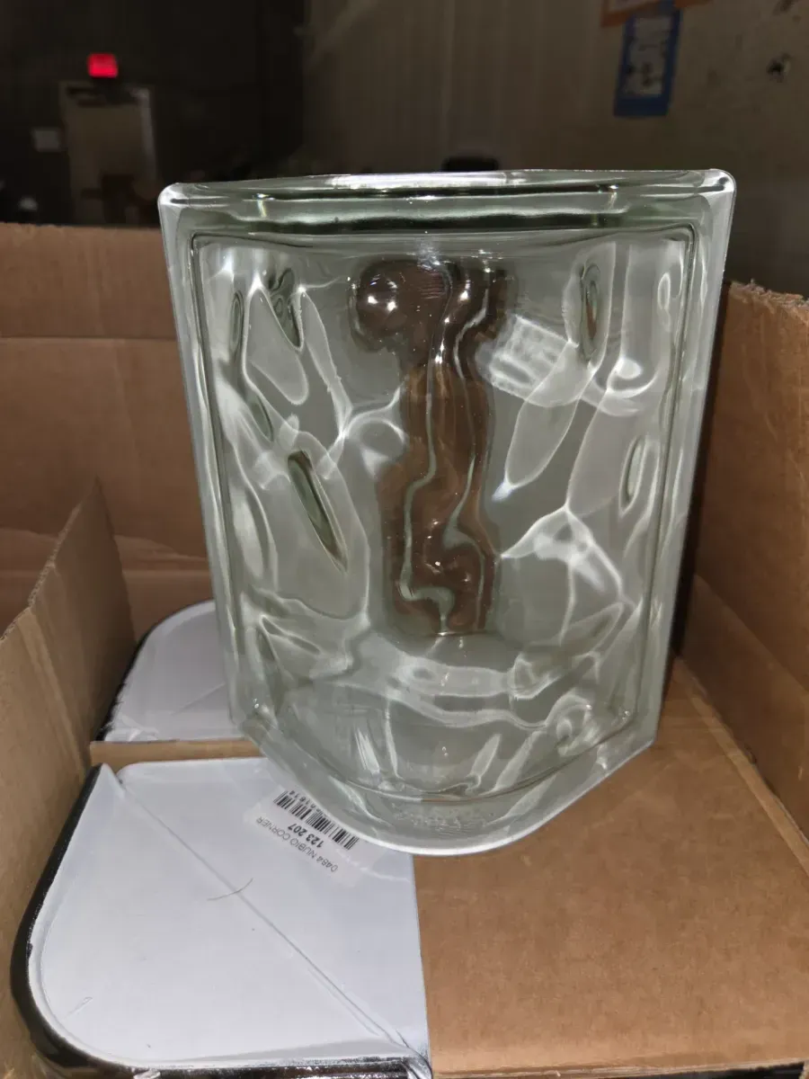 Nubio 4 in. Thick Series 5 x 8 x 4 in. Corner (6-Pack) Wave Pattern Glass Block (Actual 4.9 x 7.75 x 3.88 in.) - image 2