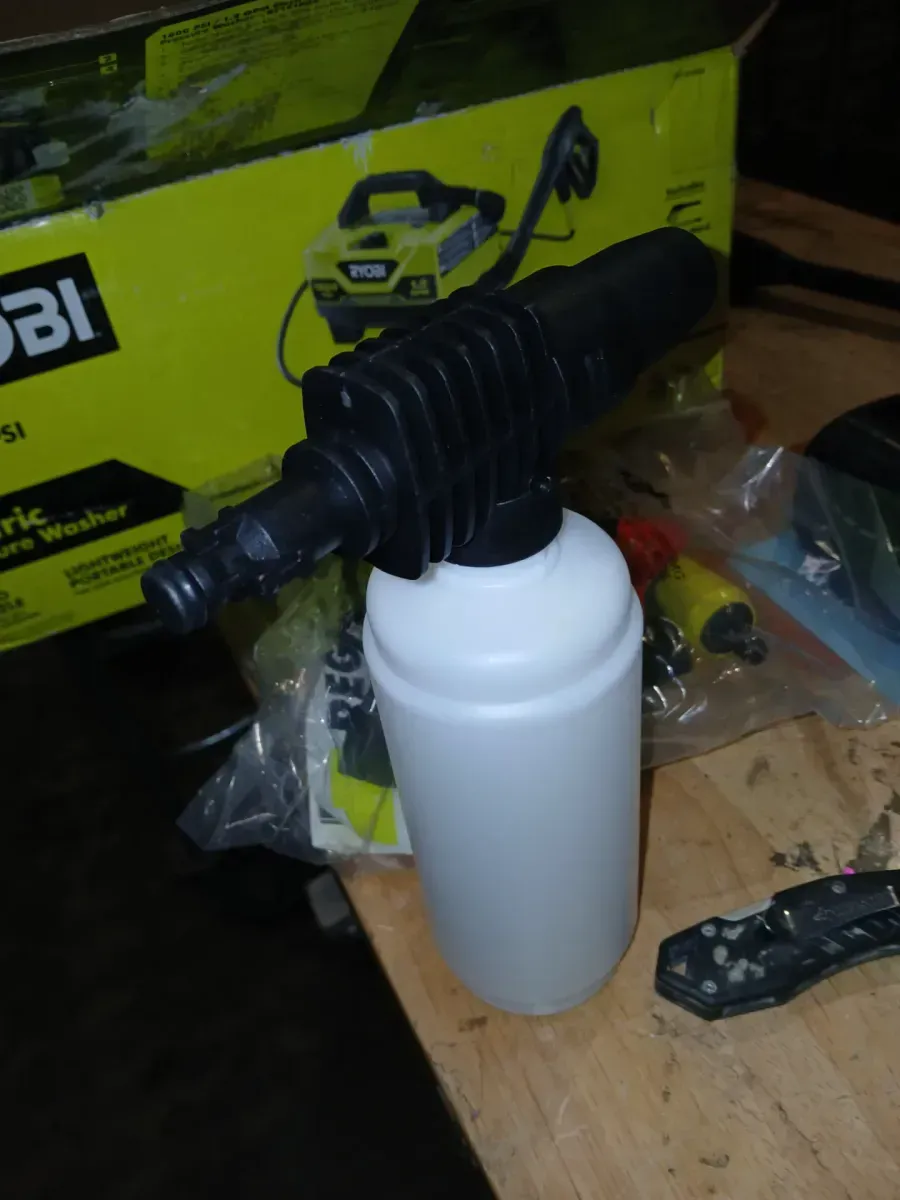 RYOBI 1800 PSI Electric Pressure Washer, 16 oz. Foam Blaster Detergent Refill and 12 in. Surface Cleaner Combo - image 3