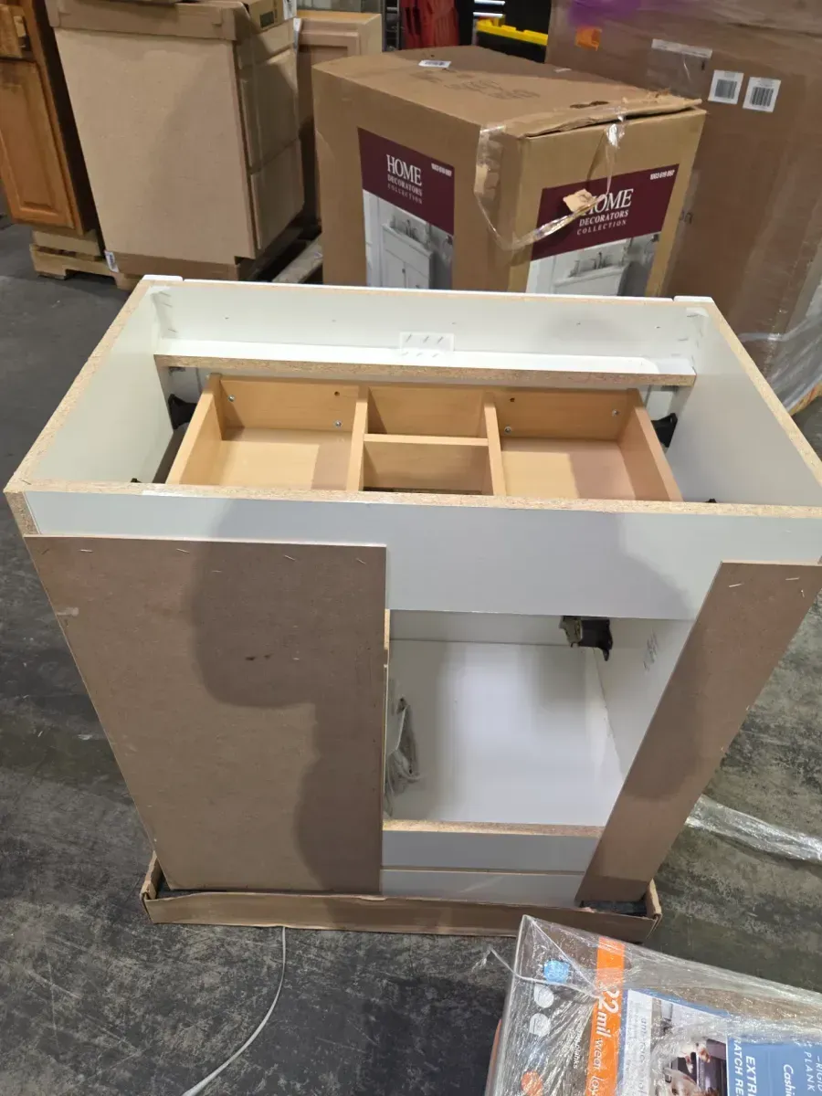 Sedgewood 30.5 in. W x 18.75 in. D x 34.375 in. H Single Sink Bath Vanity in White with Arctic Solid Surface Top - image 6