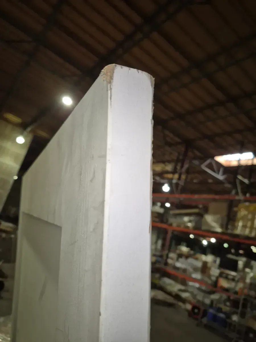  Masonite 32 in. x 80 in. 1 Panel MDF Series Right-Handed Solid Core White Primed Composite Single Prehung Door - image 2