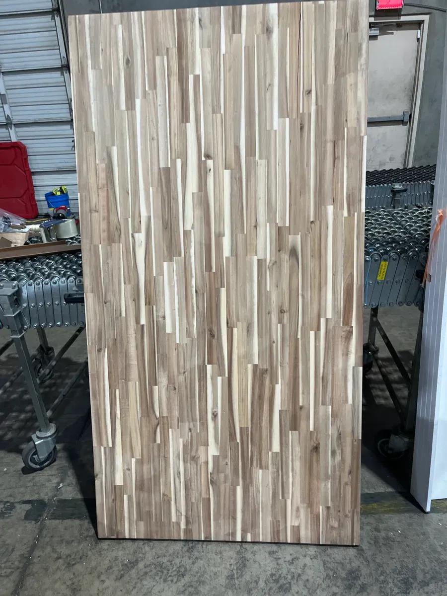 6 ft. L x 39 in. D Unfinished Acacia Butcher Block Countertop Island with Standard Edge - image 3