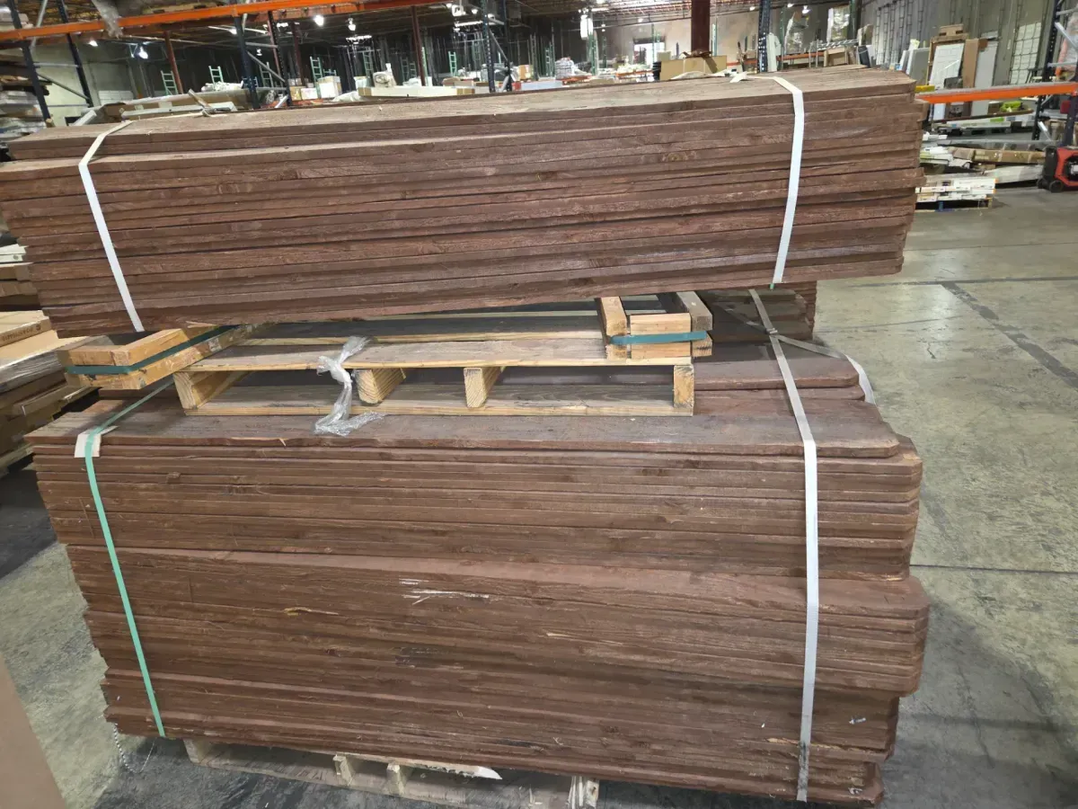 *** pallet of 547***3/4 in. x 5-1/2 in. x 6 ft. Prefinished Brown Douglas Fir Dog-Ear Wood Fence Picket - image 1