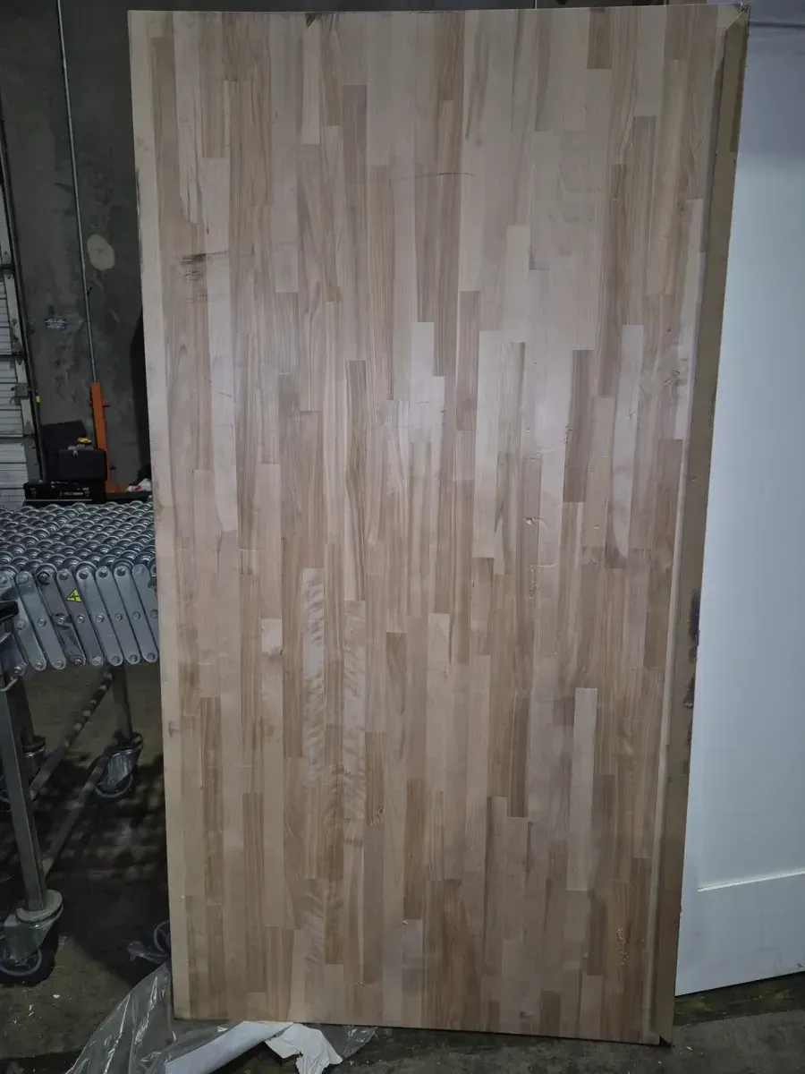 6 ft. L x 39 in. D Unfinished Hevea Butcher Block Countertop Island with Standard Edge - image 2