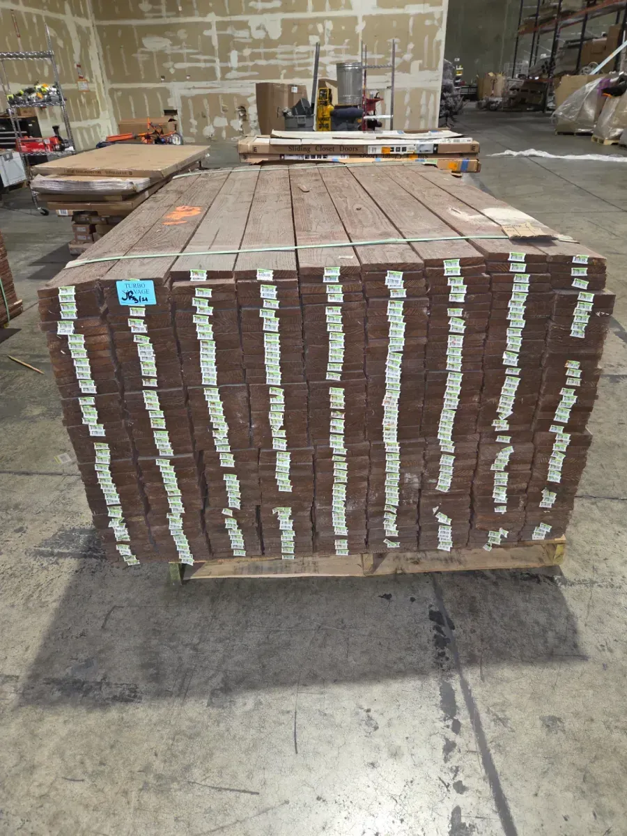 *** pallet of 396***3/4 in. x 5-1/2 in. x 6 ft. Prefinished Brown Douglas Fir Dog-Ear Wood Fence Picket - image 2