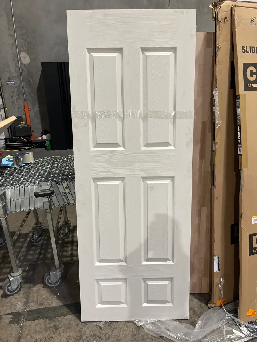 Masonite Textured 6-Panel Hollow Core Primed Composite Interior Door Slab - image 2