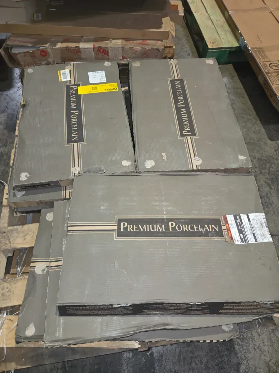 *** palett of 9 case  (110.52sq. ft. /Case)***Neptune Amber Matte Porcelain Stone Look Tile, 17 in. x 26 in. Floor and Wall (12.28 sq. ft. /Case) - image 2