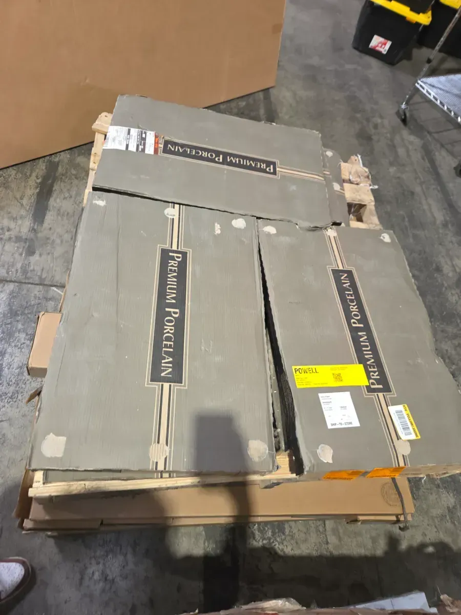 *** palett of 9 case  (110.52sq. ft. /Case)***Neptune Amber Matte Porcelain Stone Look Tile, 17 in. x 26 in. Floor and Wall (12.28 sq. ft. /Case) - image 4