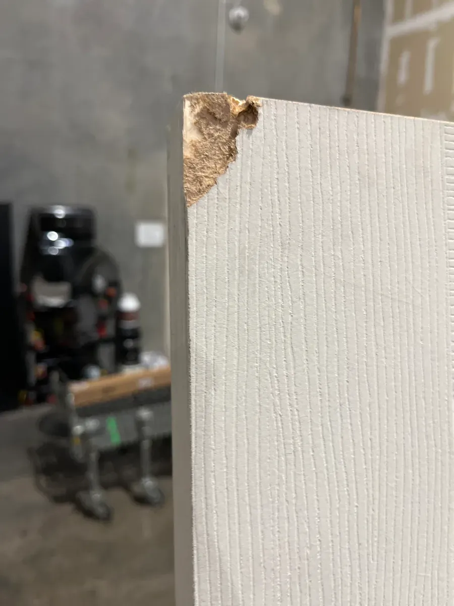 Masonite Textured 6-Panel Hollow Core Primed Composite Interior Door Slab with Bore - image 3