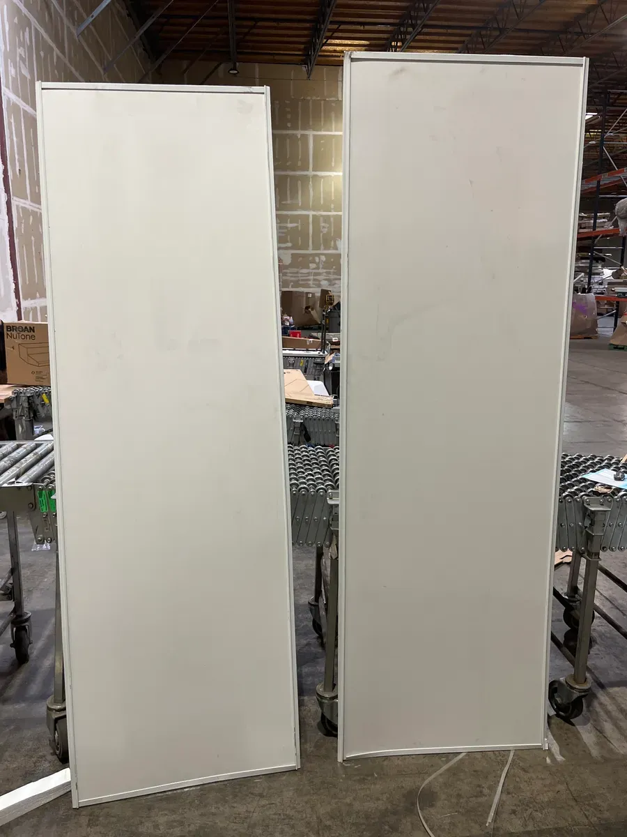 96 in. x 96 in. Concord White Aluminum Frame Mirrored Interior Sliding Closet Door - image 4