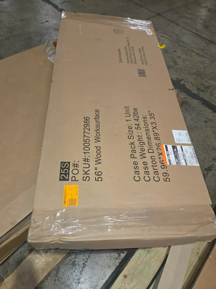 56 in. W x 23 in. D Solid Wood Work Surface for Heavy Duty Welded Steel Garage Storage System - image 6