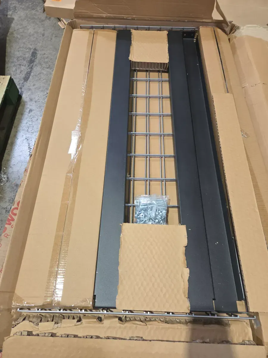 97.5 in. W x 43.75 in. H x 32 in. D Adjustable Height Metal Heavy-Duty Overhead Garage Storage Rack in Black - image 3