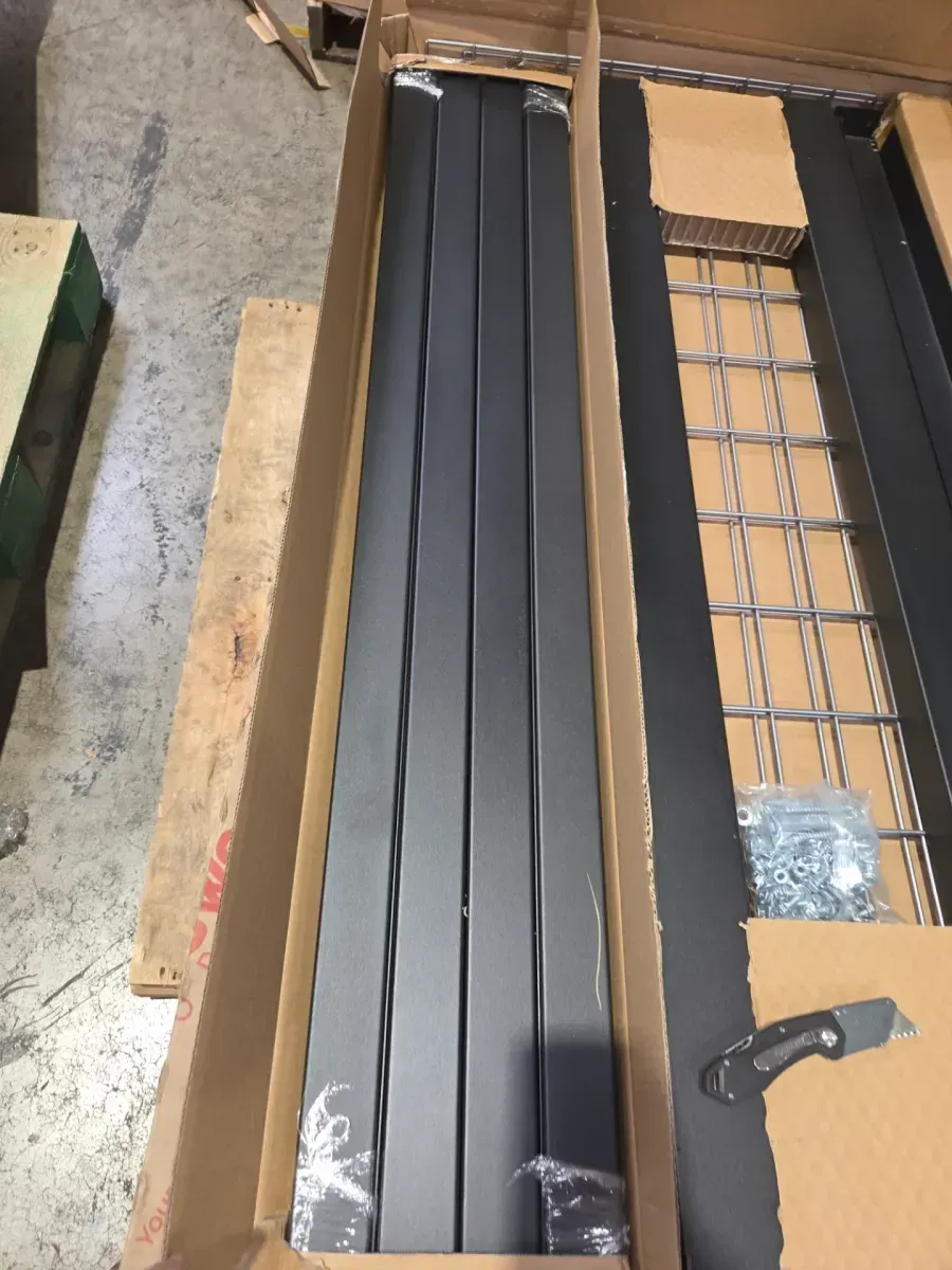 97.5 in. W x 43.75 in. H x 32 in. D Adjustable Height Metal Heavy-Duty Overhead Garage Storage Rack in Black - image 4