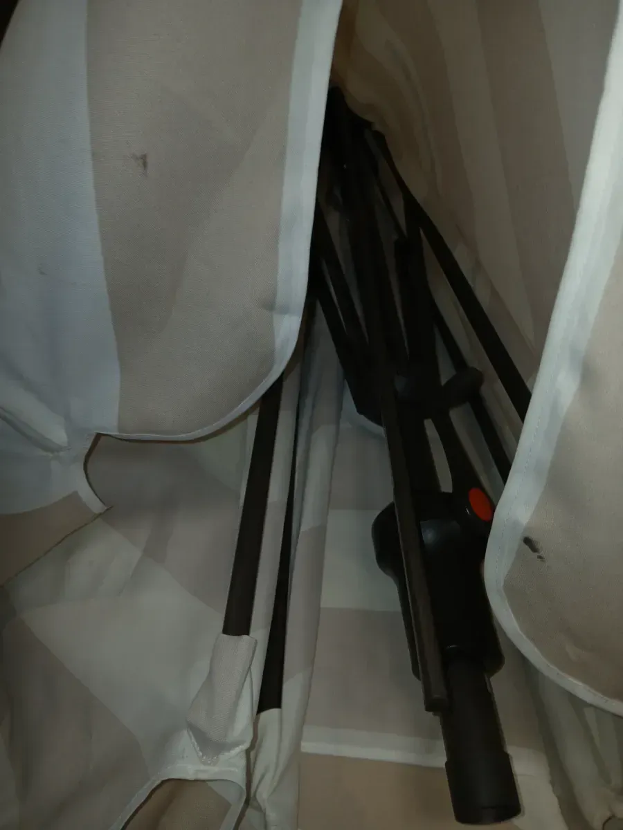 Sun Umbrella with Sun Protection – White/Beige - image 2