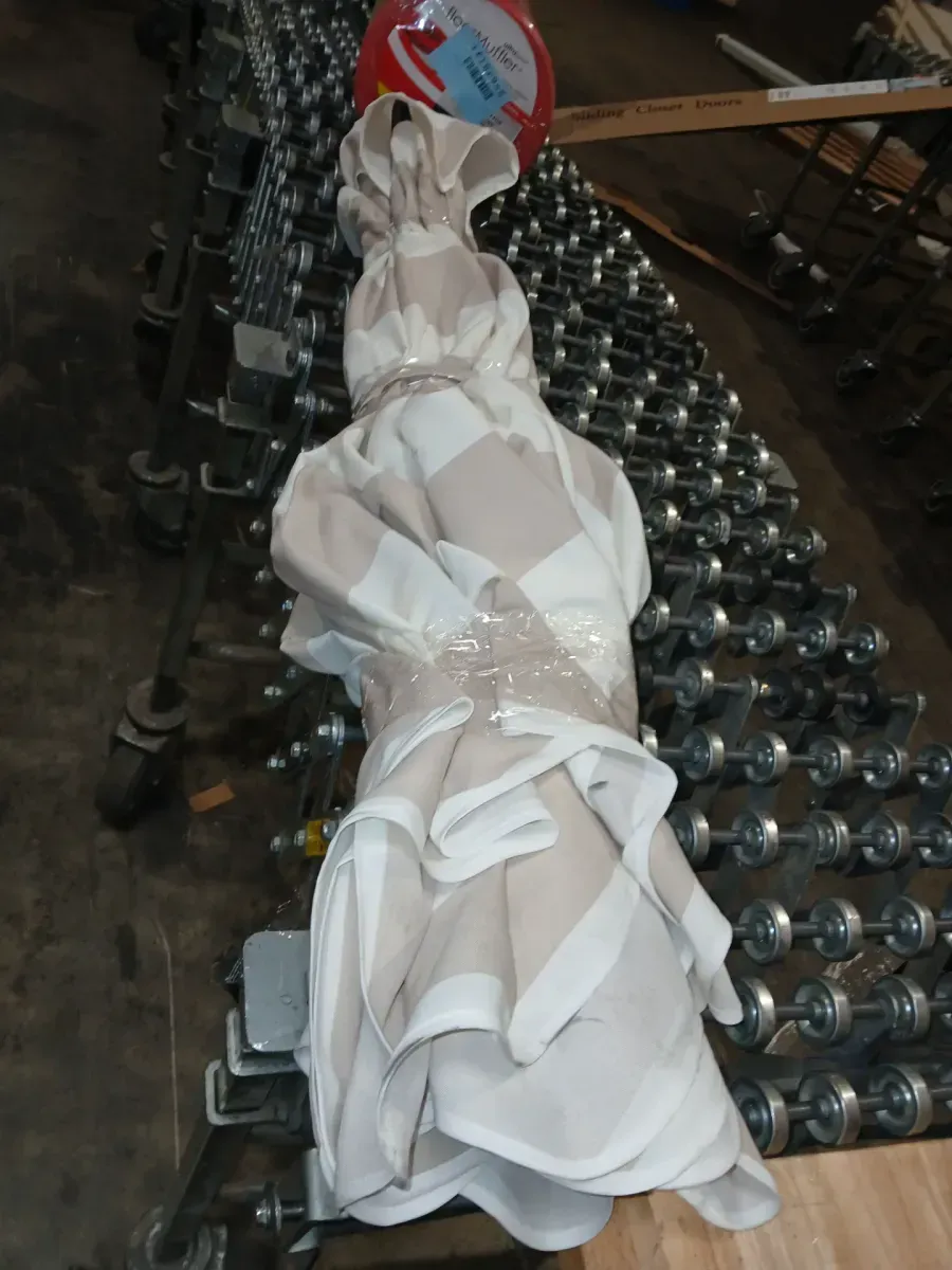 Sun Umbrella with Sun Protection – White/Beige - image 4