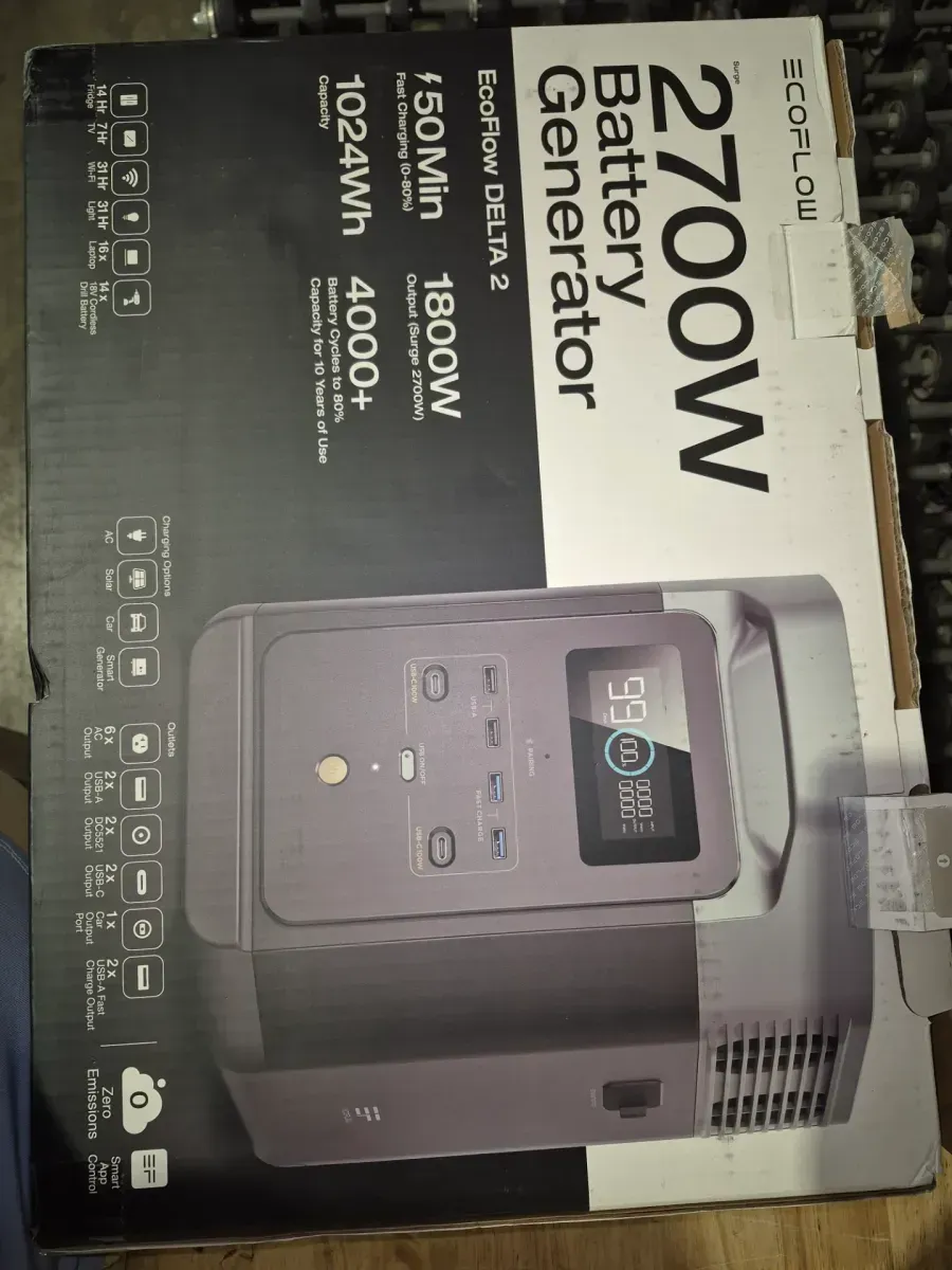 DELTA 2 Solar Generator, 1800W Output, 1024Wh Power Station and DELTA2 Smart Extra Battery Combo - image 2