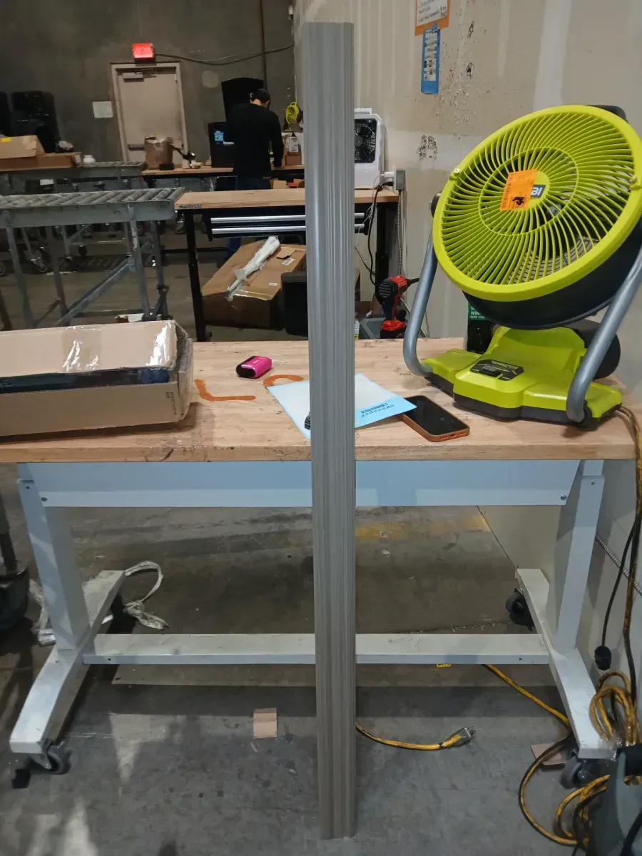 Driftwood Gray Cordless Premium Faux Wood blinds with 2.5 in Slats - 59 in W x 64 in L (Actual Size 58.5 in W x 64 in L) - image 3