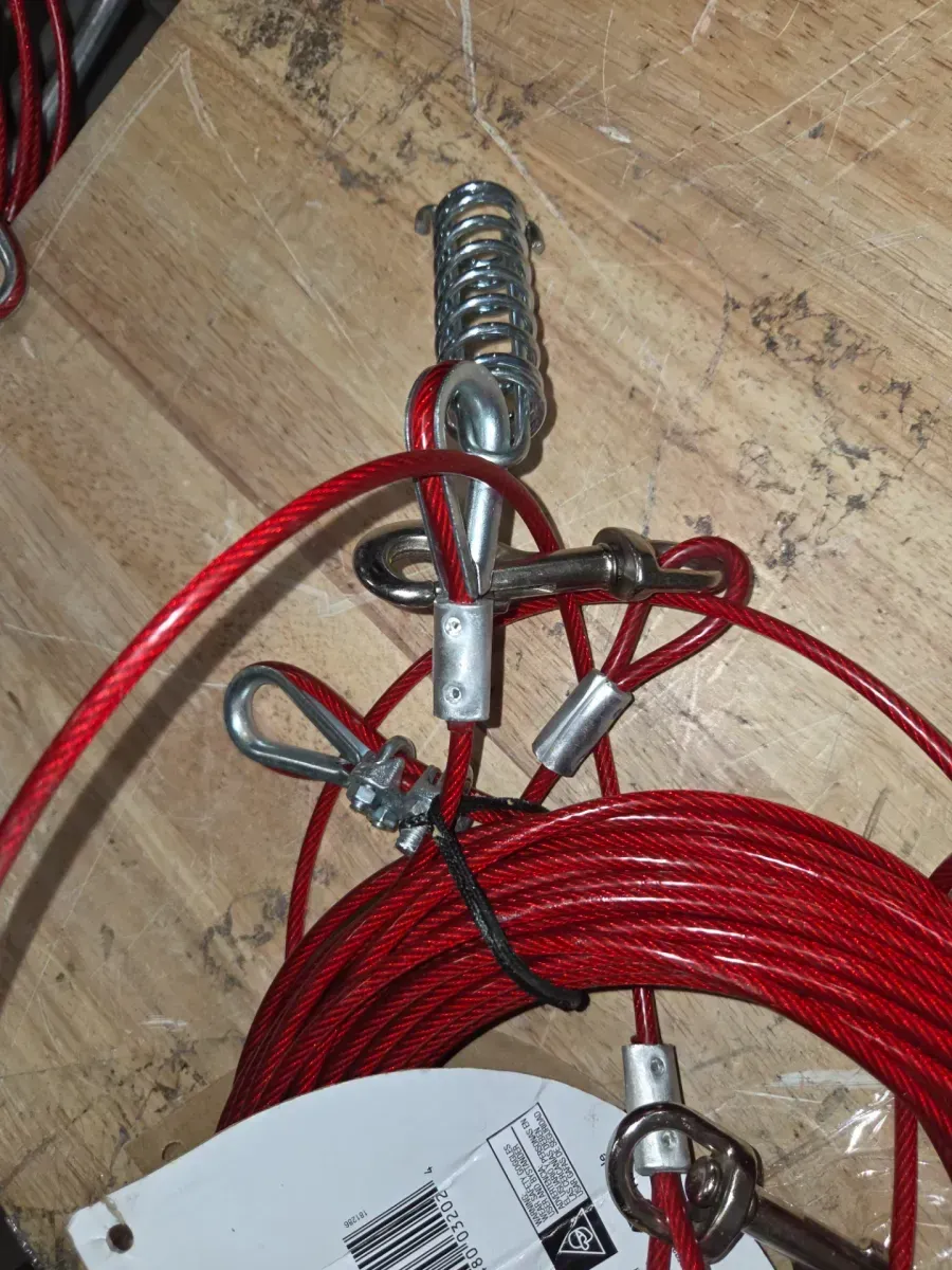 1/8 in. x 75 ft. Galvanized Dog Run Cable Exerciser Kit - image 3