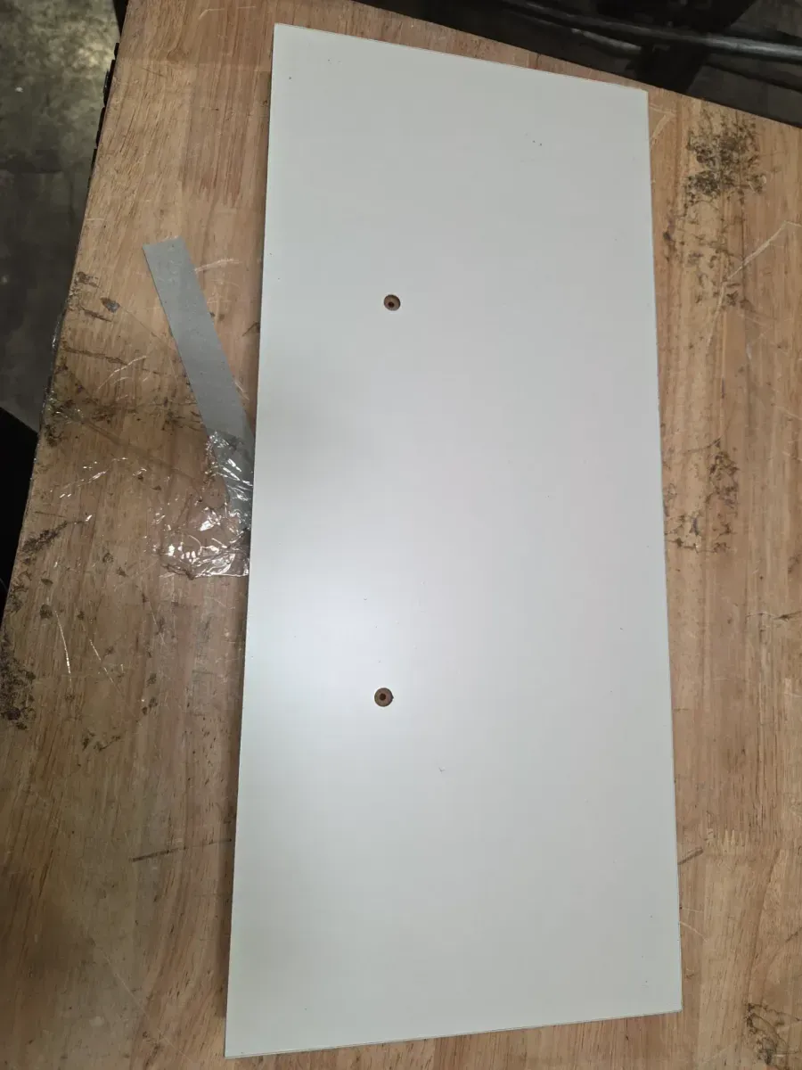 Slim Line 1-Piece 8 in. D x 18 in. L x 1-1/4 in. MDF White Floating Shelf - image 3