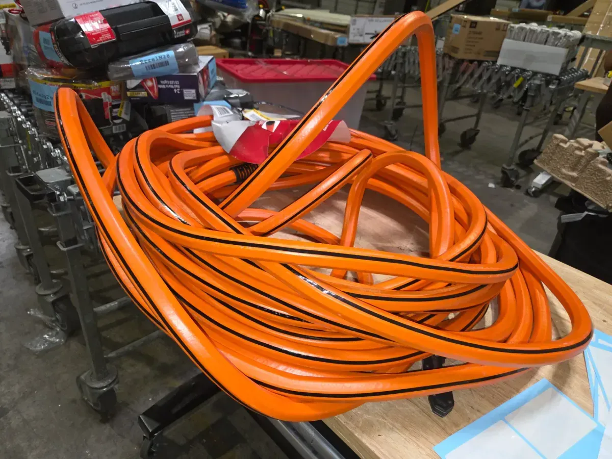 Husky 5 in. Brass Twist Nozzle, 3/4 in. x 100 ft. Max Duty Hose, 4500 sq. ft. Sprinkler and 175 ft. Hose Reel Combo - image 3