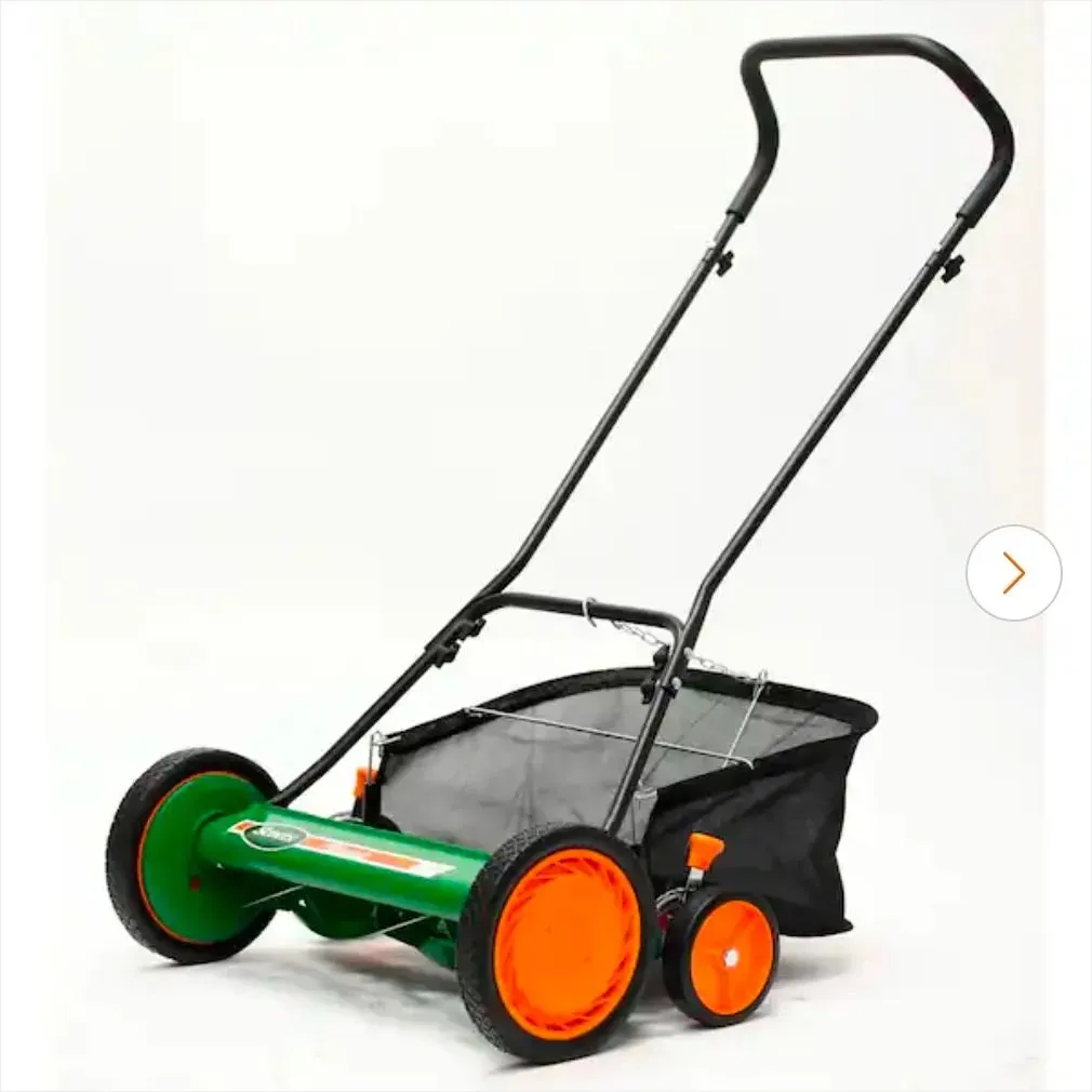 *** She is missing the black bag*** Scotts 20 in. Manual Walk Behind Reel Lawn Mower, Includes Grass Catcher - image 1
