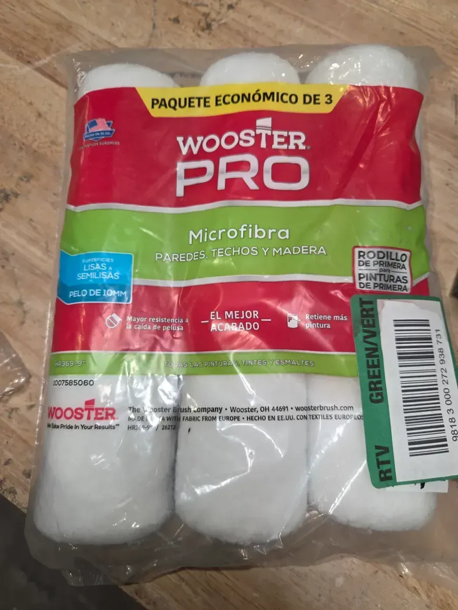 9 in. x 3/8 in. Pro Microfiber High-Density Fabric Roller Cover (3-Pack) - image 2