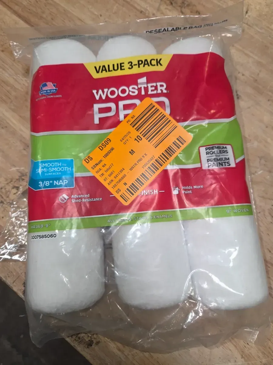 9 in. x 3/8 in. Pro Microfiber High-Density Fabric Roller Cover (3-Pack) - image 3