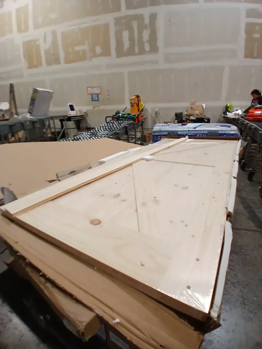 4.8 in. Sliding Barn Door Floor Guide (2-Pack) and 36 in. x 84 in. Interior Sliding Barn Door Slab with Hardware Kit - image 3