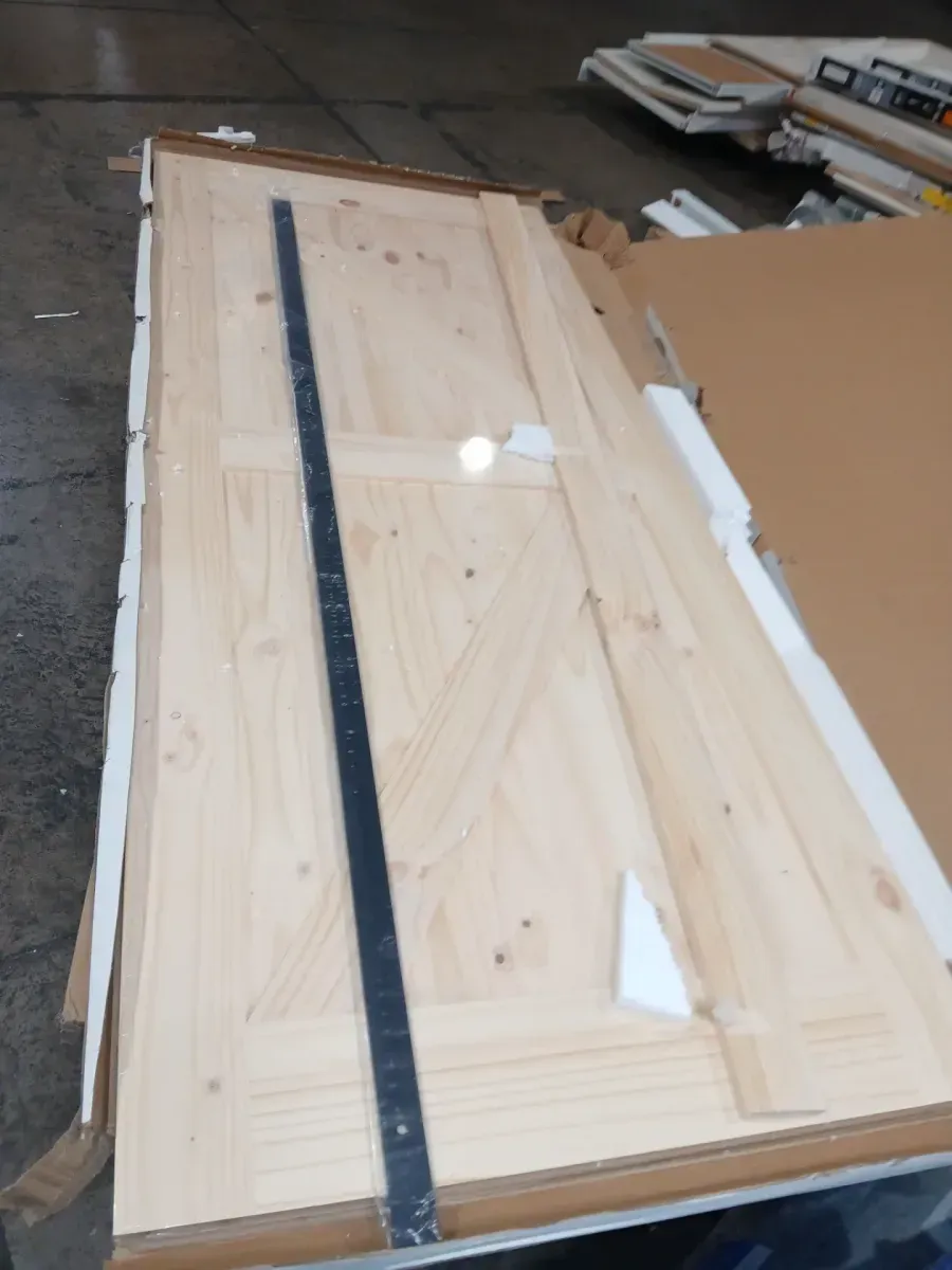 4.8 in. Sliding Barn Door Floor Guide (2-Pack) and 36 in. x 84 in. Interior Sliding Barn Door Slab with Hardware Kit - image 5