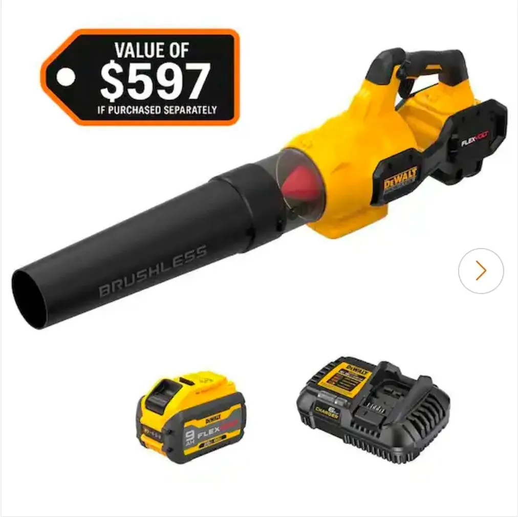 *** Not batterry and Charge*** DEWALT FLEXVOLT 60V MAX 125 MPH 600 CFM Brushless Cordless Battery Powered Blower Kit - image 1