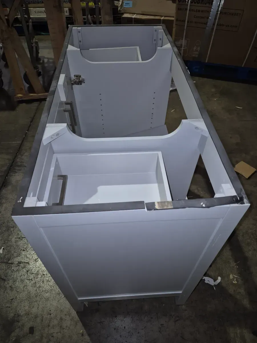 *** It does not include the sink—it is just the cabinet.*** Sepal 48 in. Single Sink Dove Gray Bath Vanity with White Engineered Marble Top (Assembled) - image 3