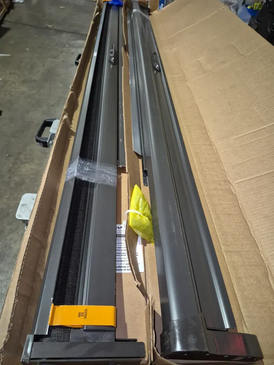 72 in. x 84 in. LuminAire Bronze for Double Entry Door 68 in.-72 in. Universal Handed Aluminum Retractable Screen Door - image 4